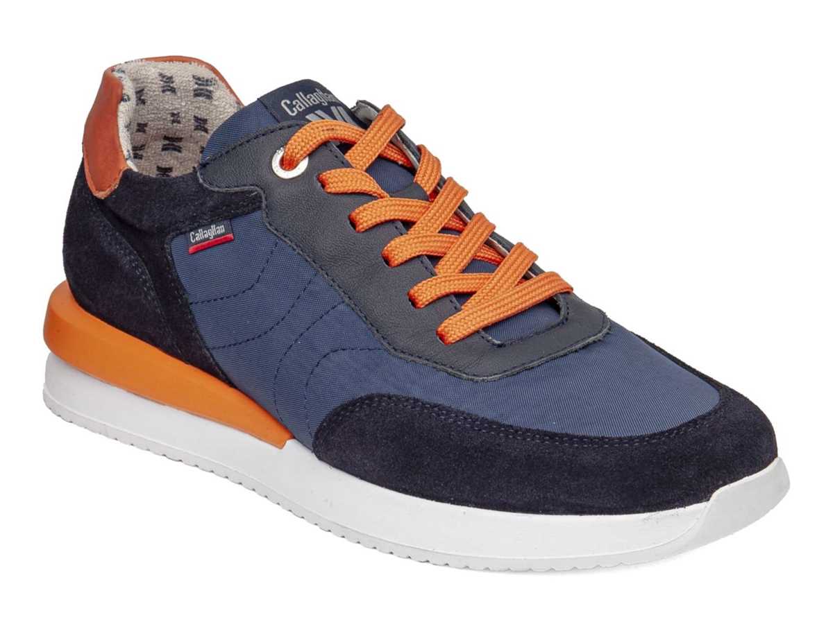 Scarpe Da Ginnastica Callaghan 51100 Moses Uomo Blu Nere Arancioni | PQF5362KQ