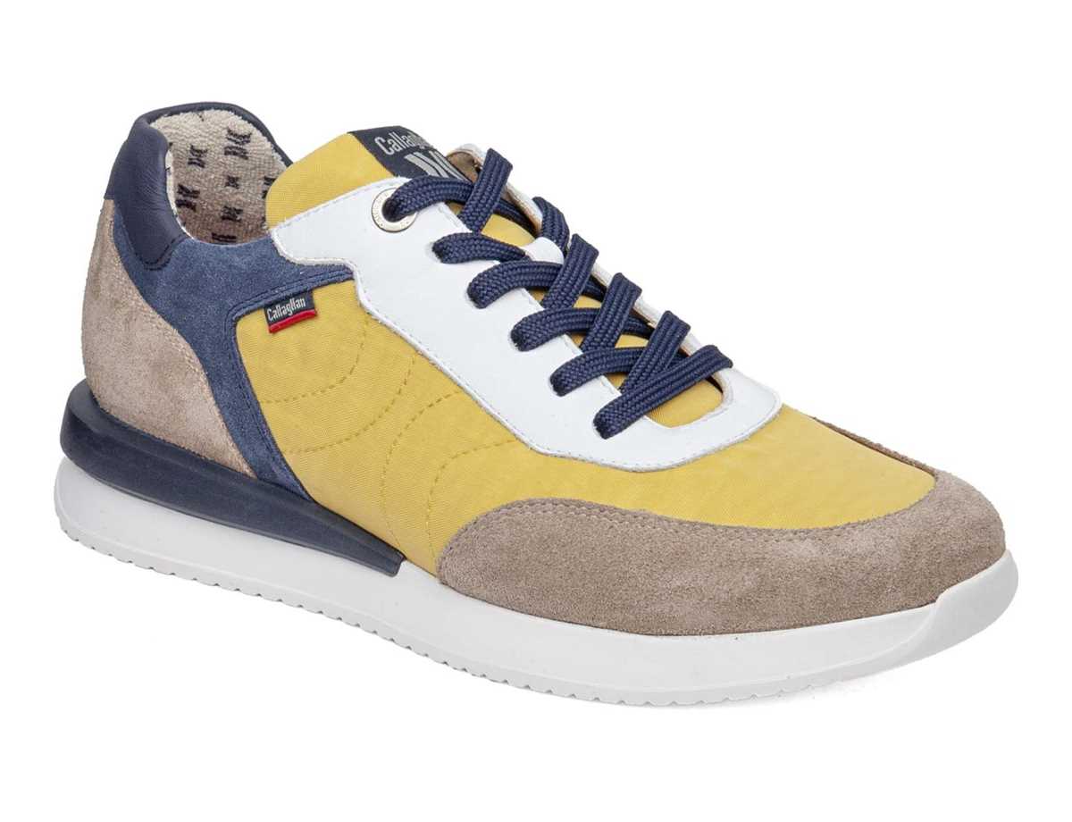 Scarpe Da Ginnastica Callaghan 51100 Moses Uomo Beige Gialle Blu | PXA569YH