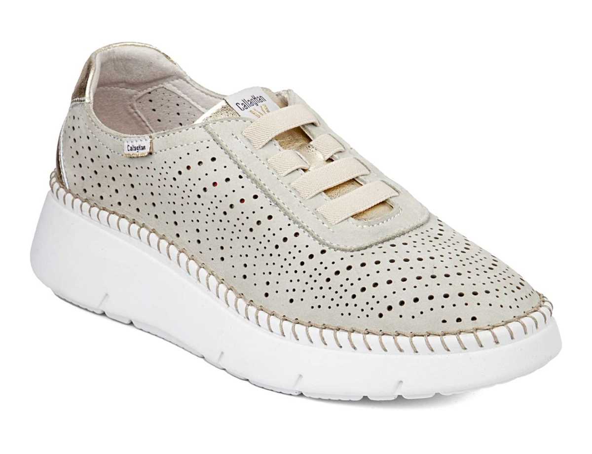 Scarpe da Ginnastica con Plateau Callaghan 53600 Circular Sra. Donna Verdi Beige | IVU10071QB