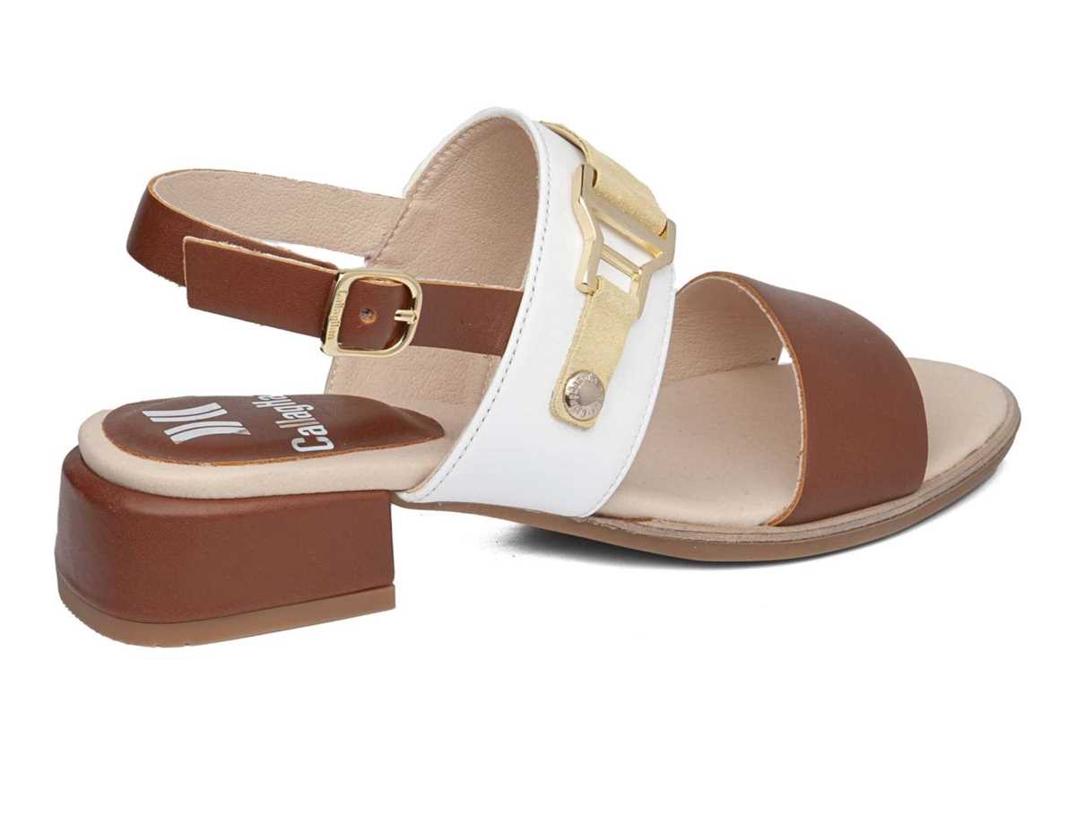 Sandali con Tacco Callaghan 30304 Luna Donna Marroni Bianche Gialle | WPW6876GK