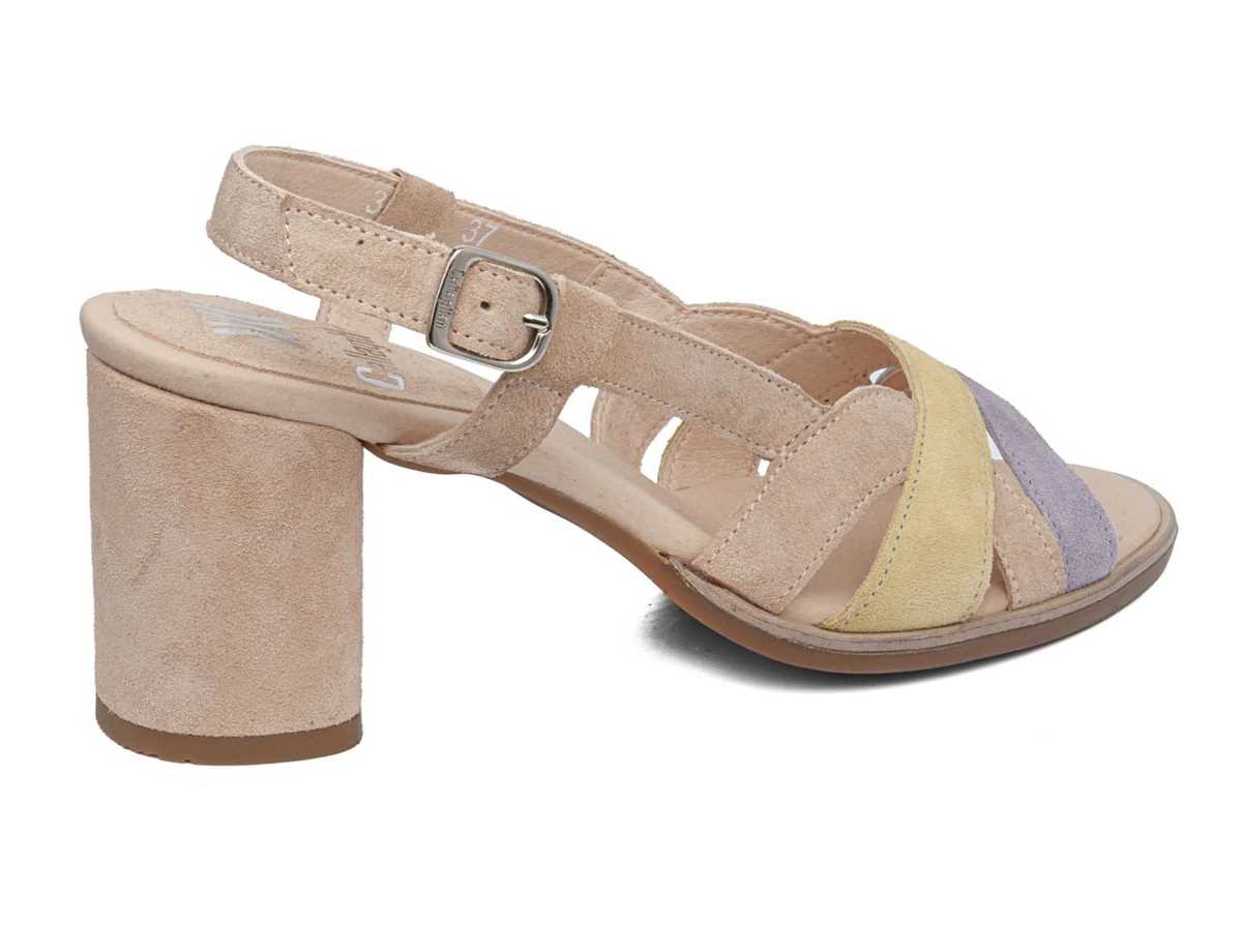 Sandali con Tacco Callaghan 31904 Kanji Donna Viola Gialle Beige | ICW4525ZF