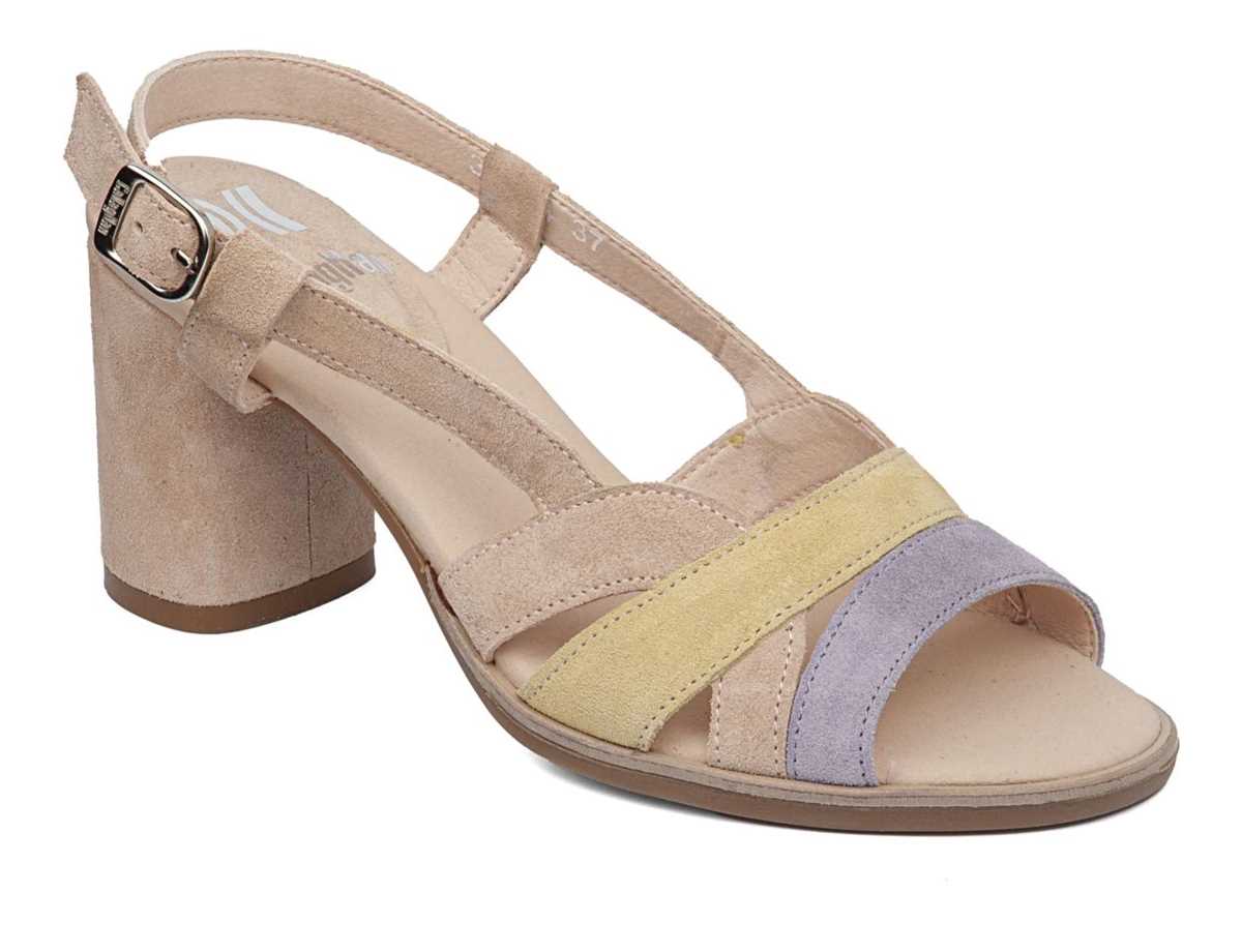 Sandali con Tacco Callaghan 31904 Kanji Donna Viola Gialle Beige | ICW4525ZF