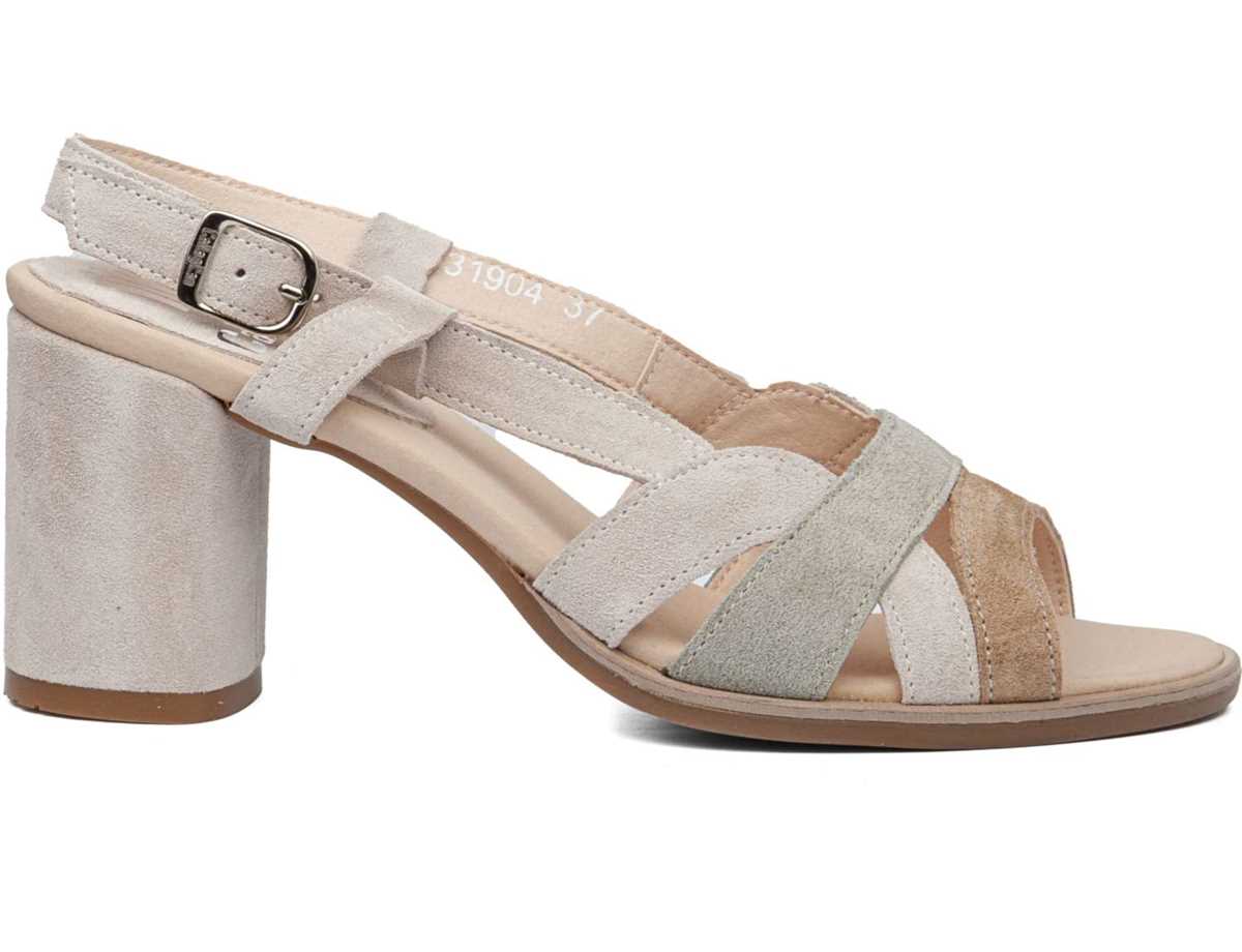 Sandali con Tacco Callaghan 31904 Kanji Donna Beige Verdi Bianche | KVY9542PR