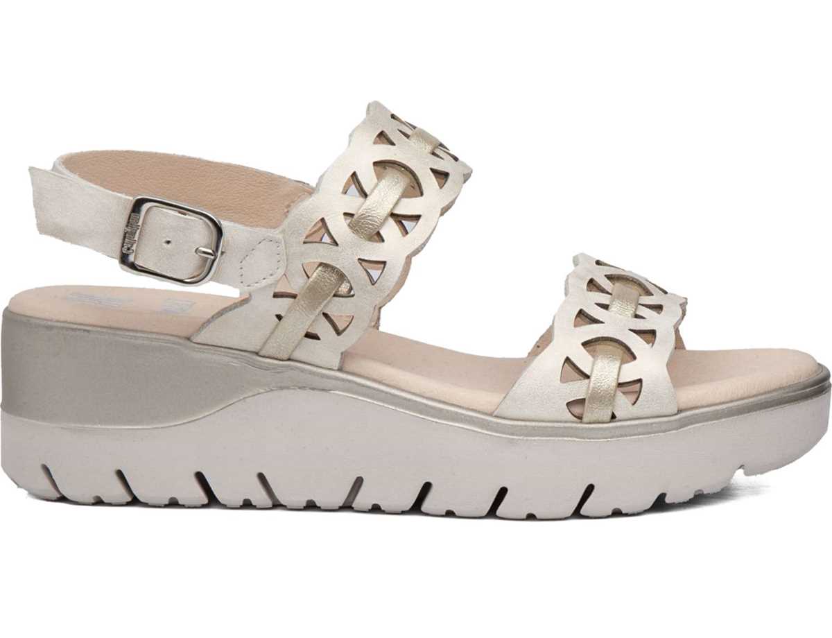 Sandali con Zeppa Callaghan 26517 Uwanja Donna Beige Oro | ZQN941RO