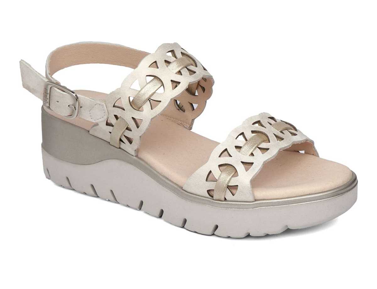 Sandali con Zeppa Callaghan 26517 Uwanja Donna Beige Oro | ZQN941RO