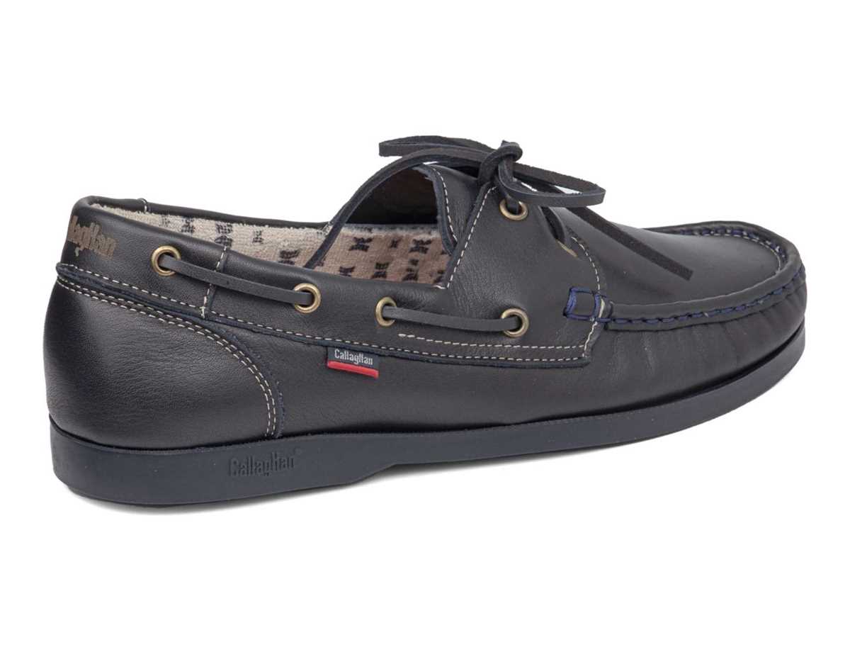 Scarpe Barca Callaghan 51604 Yate Uomo Nere Blu | ZMH2959UC