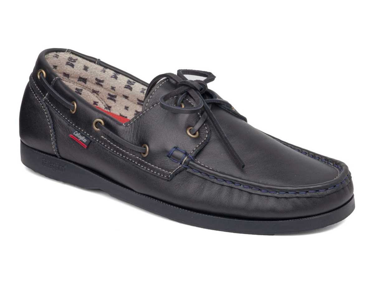 Scarpe Barca Callaghan 51604 Yate Uomo Nere Blu | ZMH2959UC