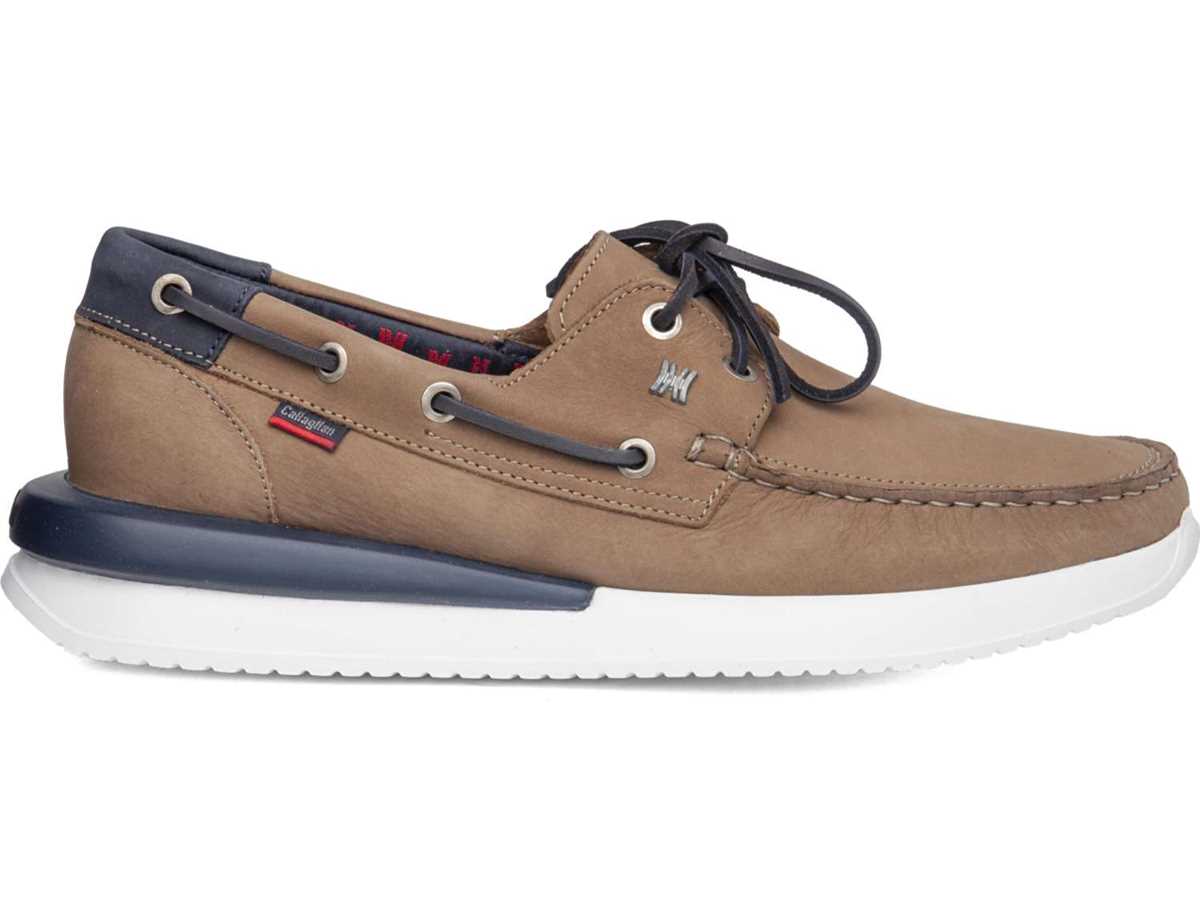 Scarpe Barca Callaghan 52100 Moses Uomo Beige Blu | AED2049RG