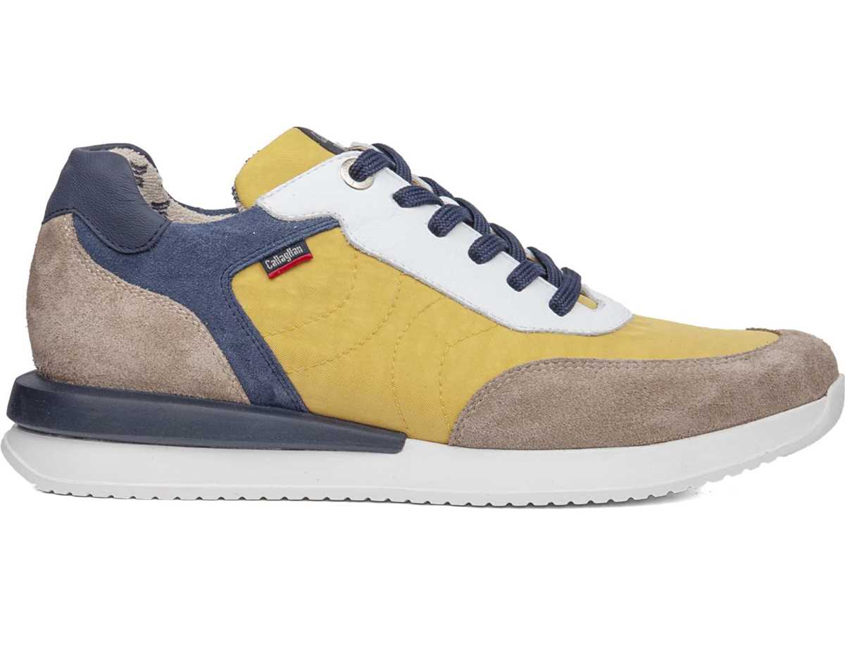 Scarpe Da Ginnastica Callaghan 51100 Moses Uomo Beige Gialle Blu | PXA569YH