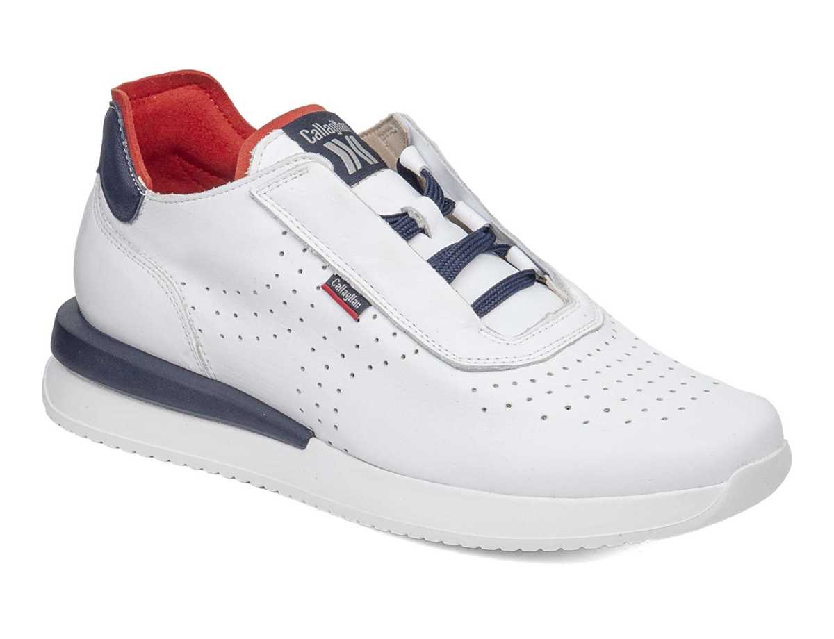 Scarpe Da Ginnastica Callaghan 51101 Moses Uomo Bianche Blu Rosse | EFR1744WN