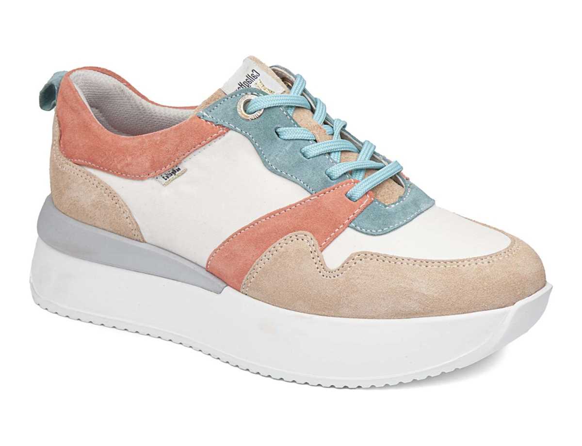 Scarpe Da Ginnastica Callaghan 51206 Dina Donna Rosa Bianche Beige | ZZP4746EC