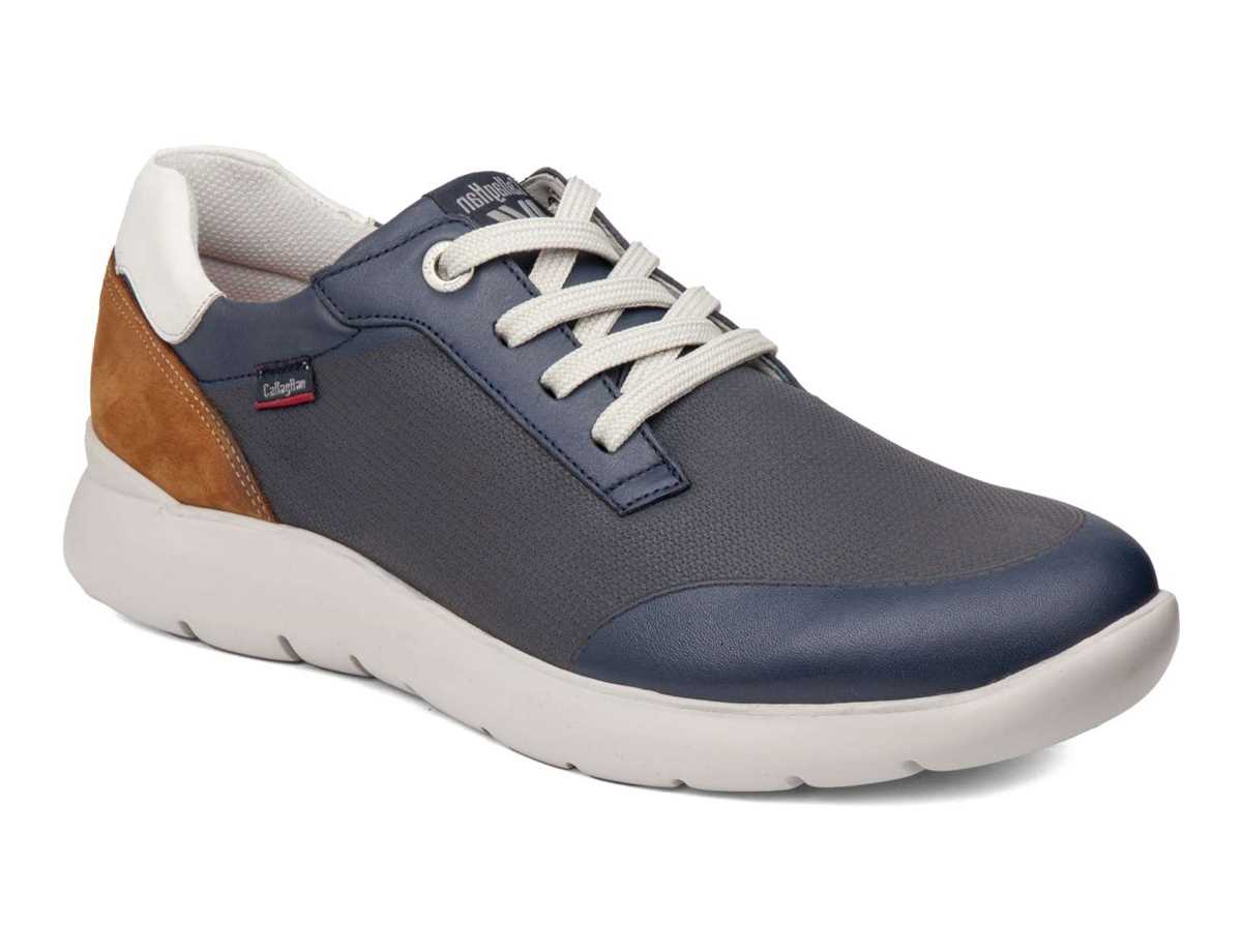 Scarpe Da Ginnastica Callaghan 51308 Nuvole Uomo Blu Marroni Bianche | AGM980JZ