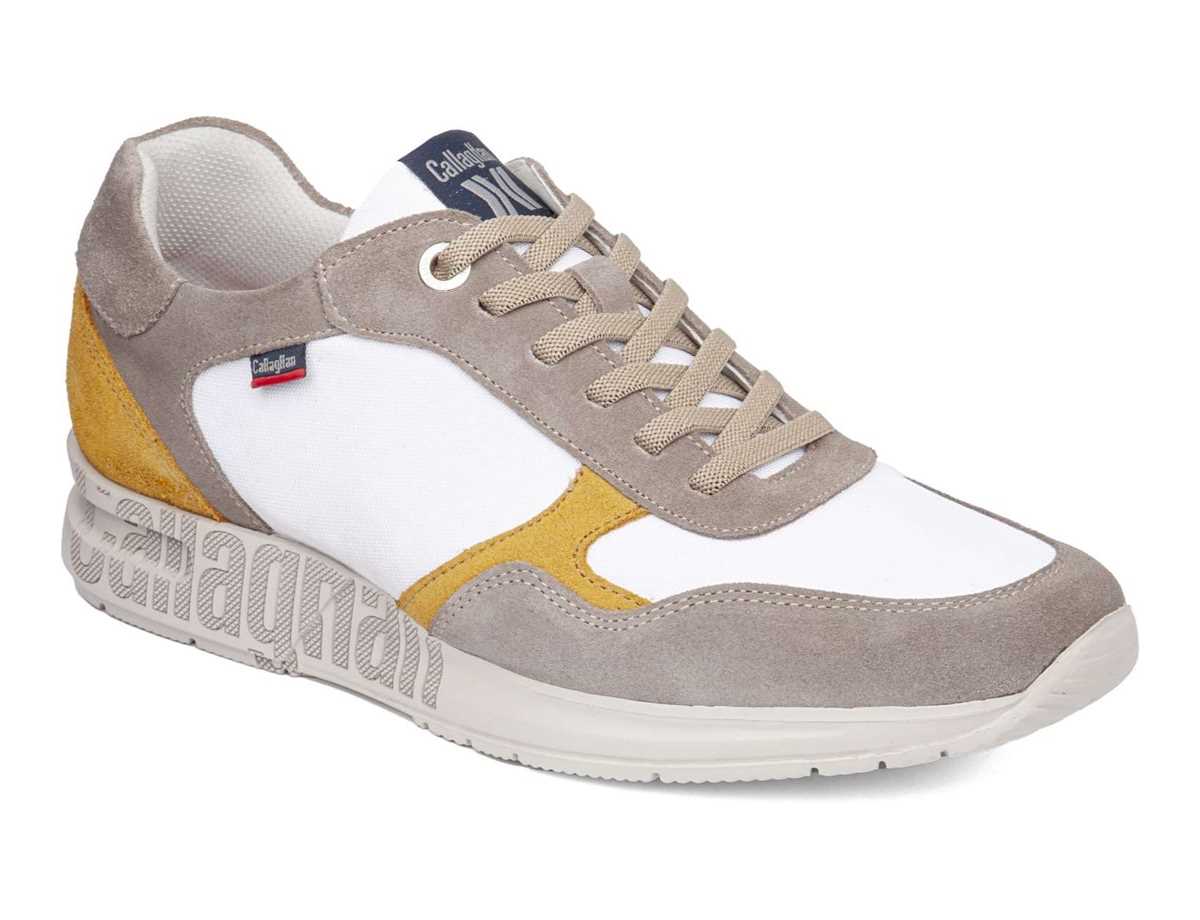 Scarpe Da Ginnastica Callaghan 91324 Goliat S.I.Lase Uomo Grigie Bianche Gialle | ILA2187HY