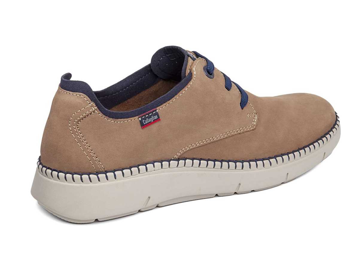 Scarpe Stringate Callaghan 53500 Circular Uomo Beige Blu | VHF8549NY