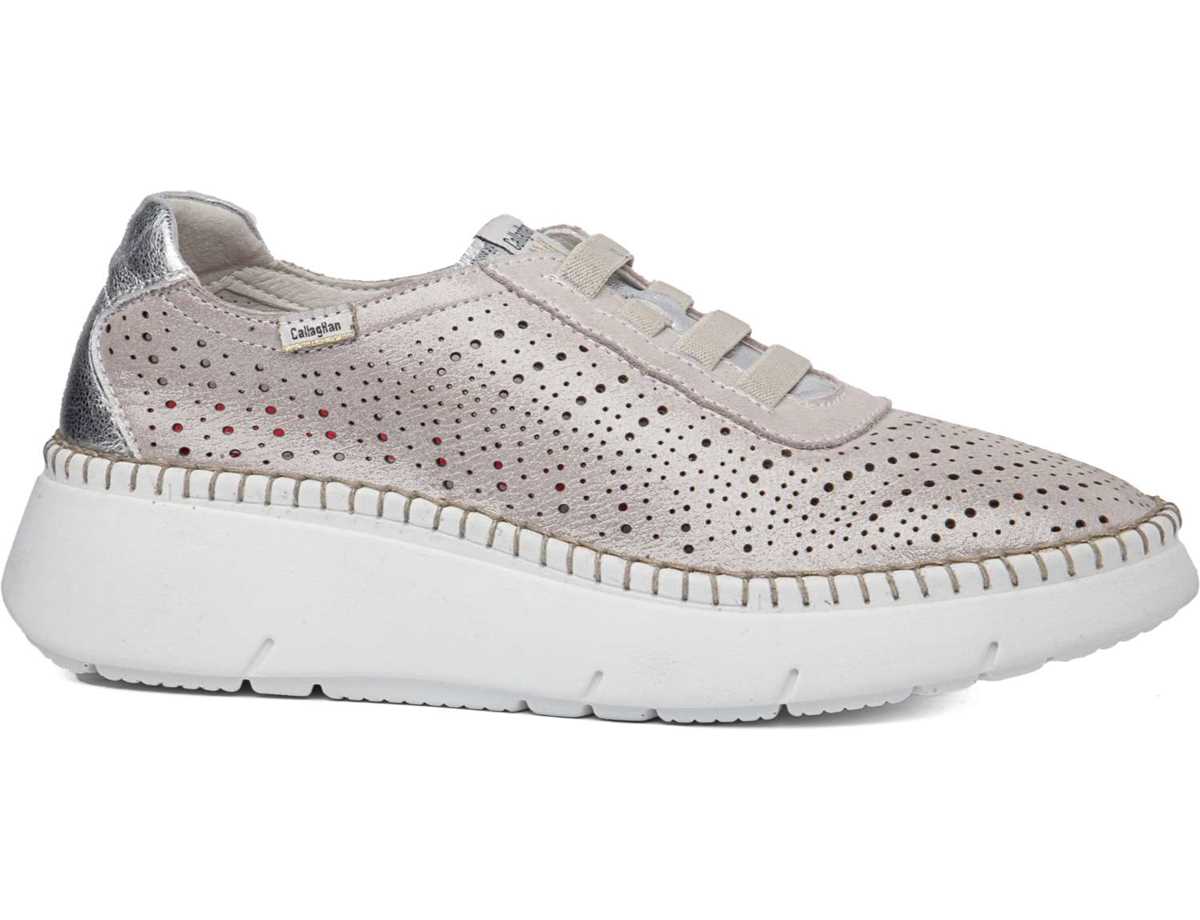 Scarpe da Ginnastica con Plateau Callaghan 53600 Circular Sra. Donna Rosa Argento | GQK1459XH